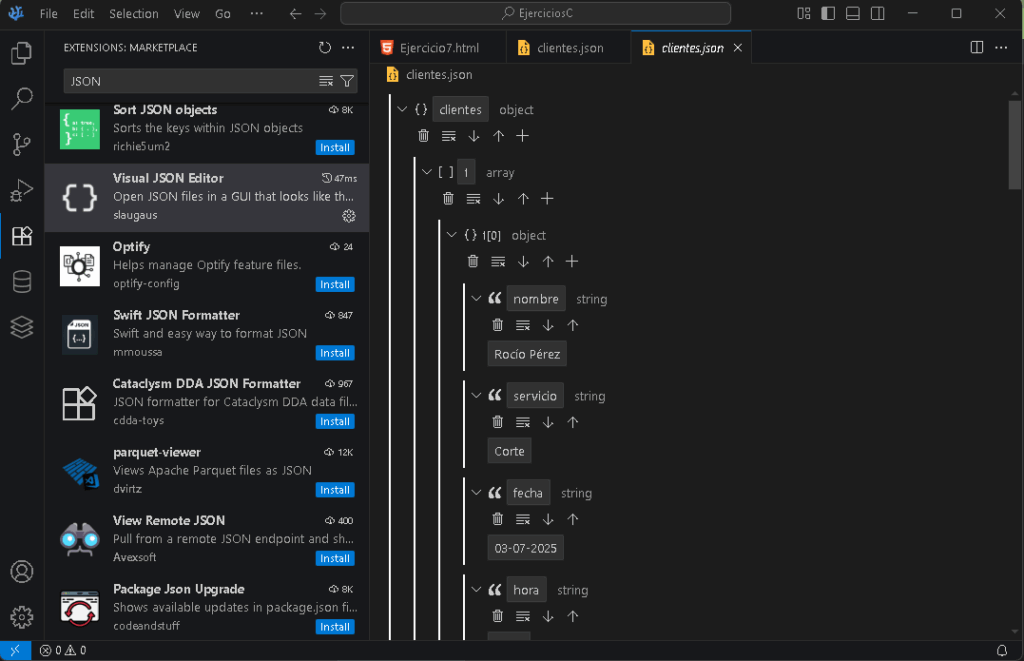 Cómo crear archivos JSON - Salón de Clases