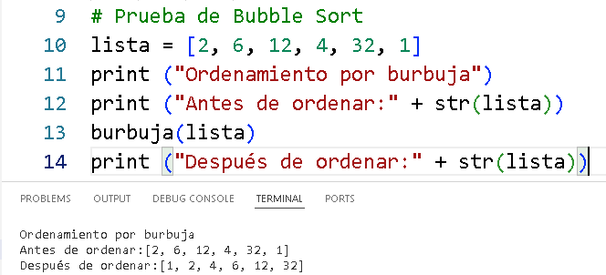 Algoritmos de ordenamiento en Python - Salón de clases
