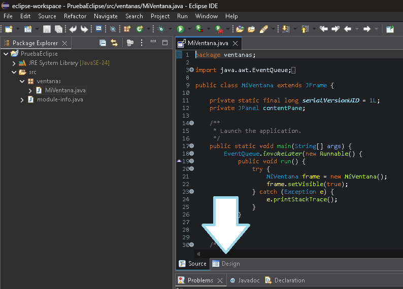 Cómo activar el editor visual de Eclipse para Java - Salón de Clases