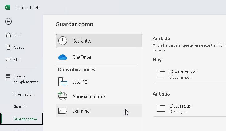 Gestión de archivos en Microsoft Excel - Salón de Clases