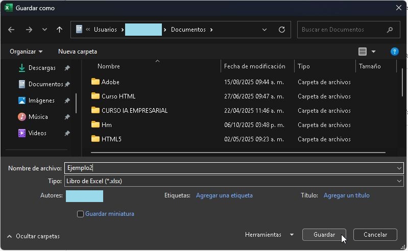 Gestión de archivos en Microsoft Excel - Salón de Clases