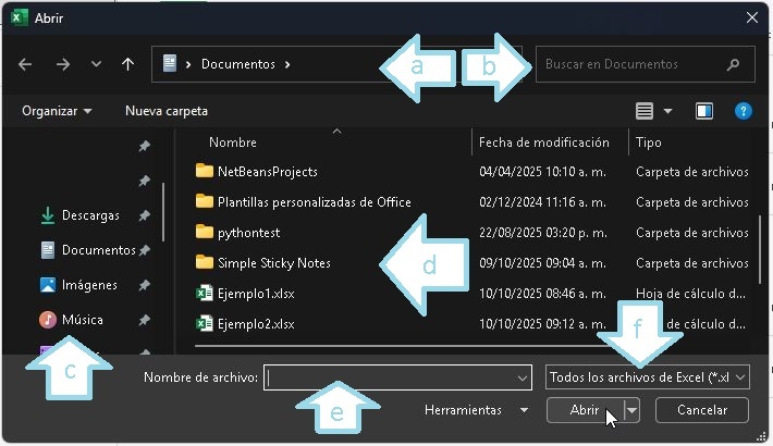 Gestión de archivos en Microsoft Excel - Salón de Clases