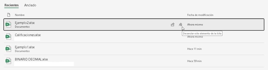 Gestión de archivos en Microsoft Excel - Salón de Clases