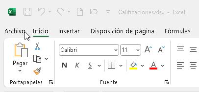 Gestión de archivos en Microsoft Excel - Salón de Clases