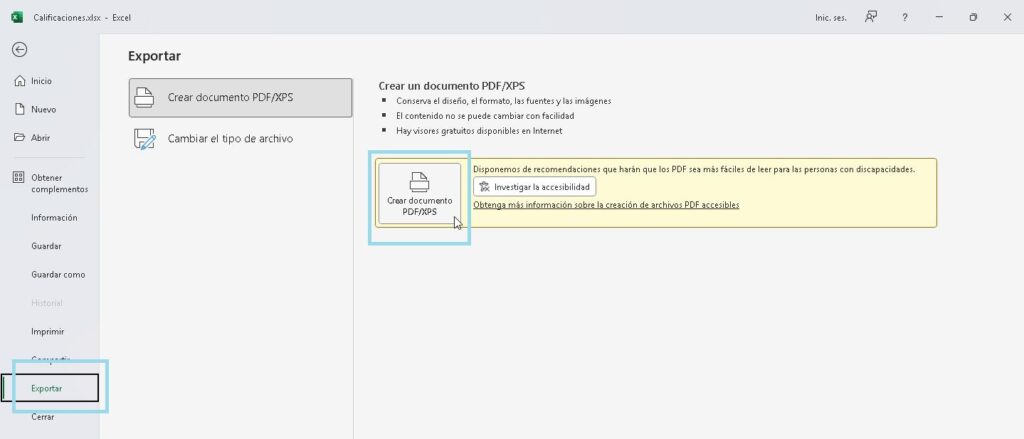 Gestión de archivos en Microsoft Excel - Salón de Clases