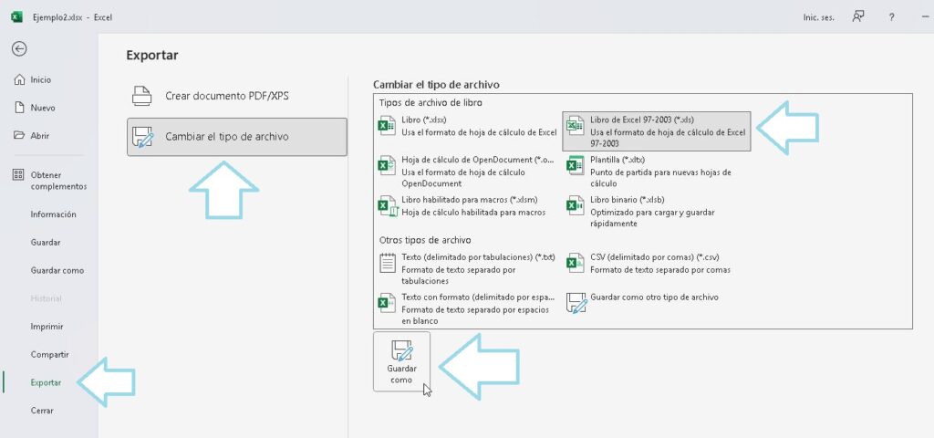 Gestión de archivos en Microsoft Excel - Salón de Clases