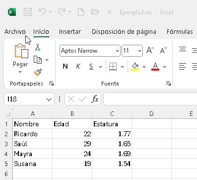Gestión de archivos en Microsoft Excel - Salón de Clases