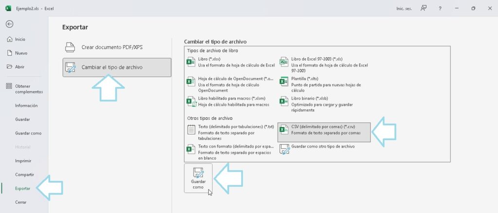 Gestión de archivos en Microsoft Excel - Salón de Clases