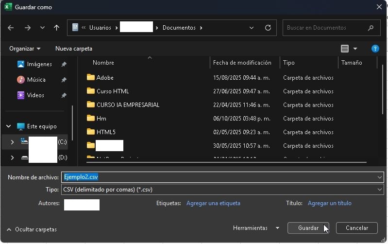 Gestión de archivos en Microsoft Excel - Salón de Clases