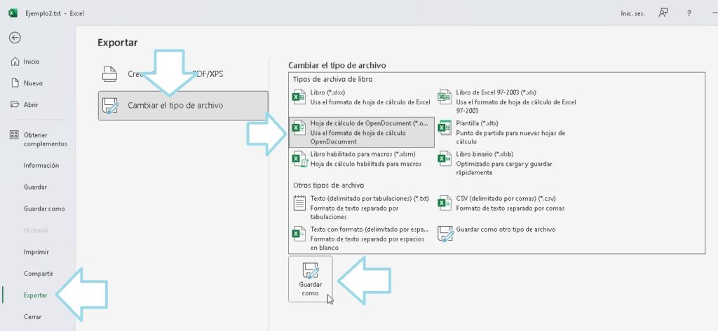 Gestión de archivos en Microsoft Excel - Salón de Clases