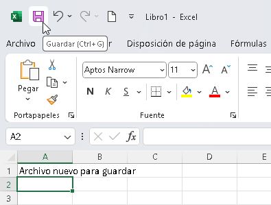 Gestión de archivos en Microsoft Excel - Salón de Clases