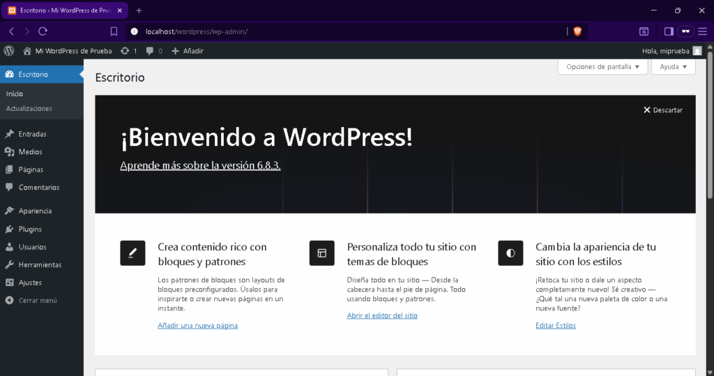 Cómo hacer una instalación local de WordPress en Windows - Salón de Clases