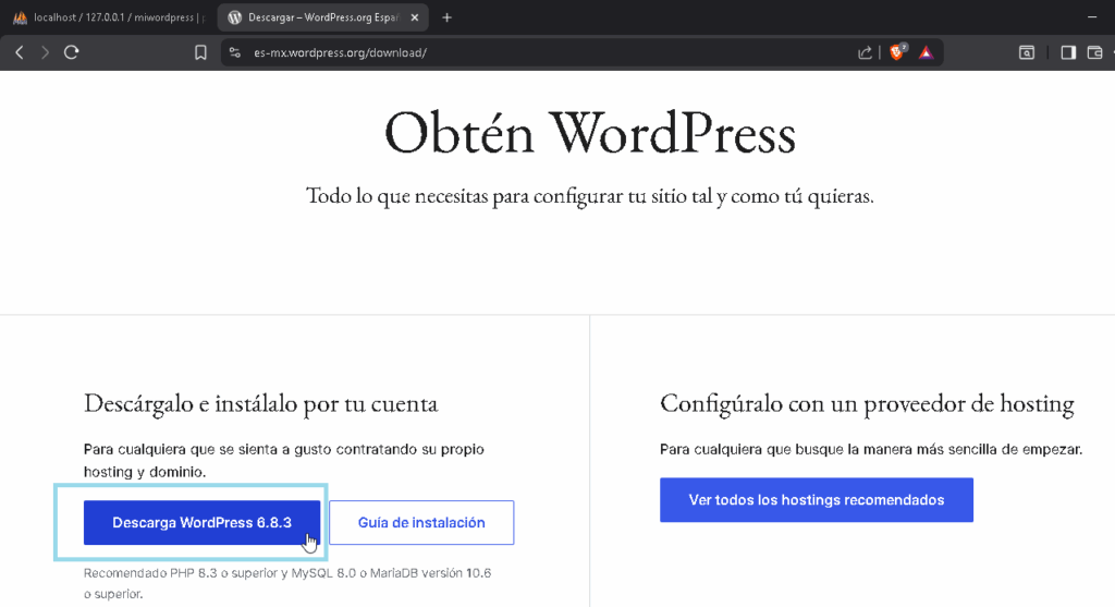Cómo hacer una instalación local de WordPress en Windows - Salón de Clases