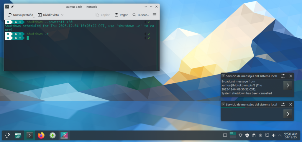 El comando shutdown de Linux - Salón de Clases