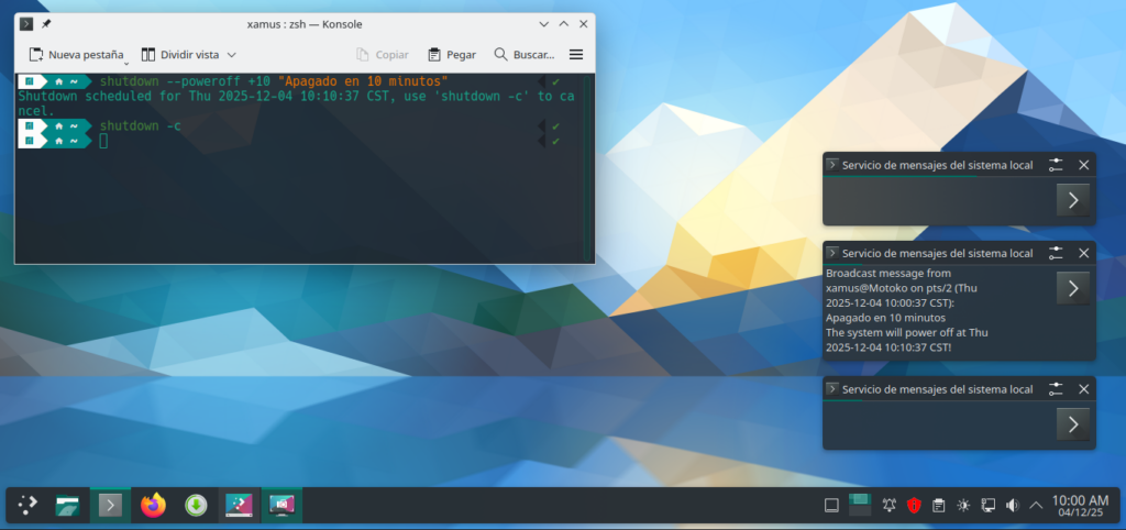 El comando shutdown de Linux - Salón de Clases