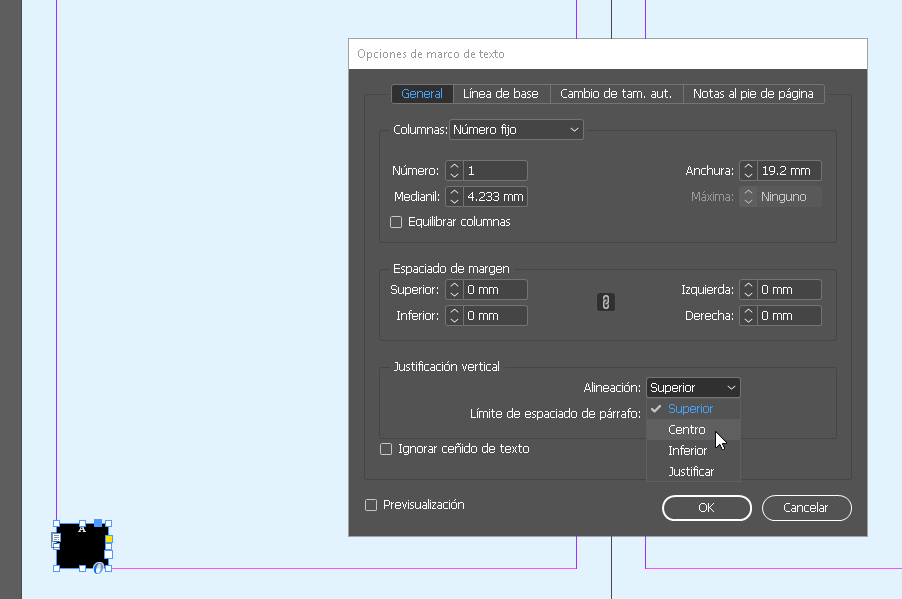 Alineación de texto en Adobe InDesign - Hielo Creativo