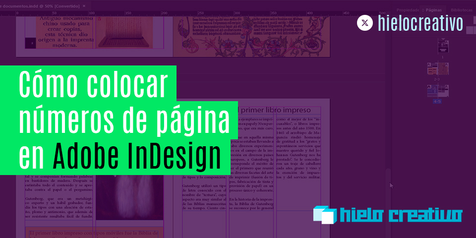 Cómo colocar números de página en Adobe InDesign - Hielo Creativo