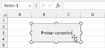 Etiqueta de un botón en Excel - Hielo Creativo