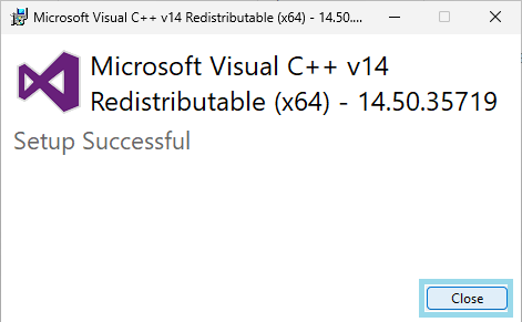 Microsoft Visual C++ redistributable instalado - Hielo Creativo