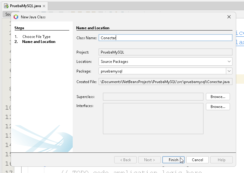 Finalizando la creación de un Java Class - Hielo Creativo