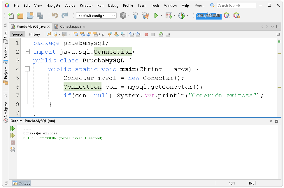Conexión a MySQL exitosa desde Netbeans - Hielo Creativo