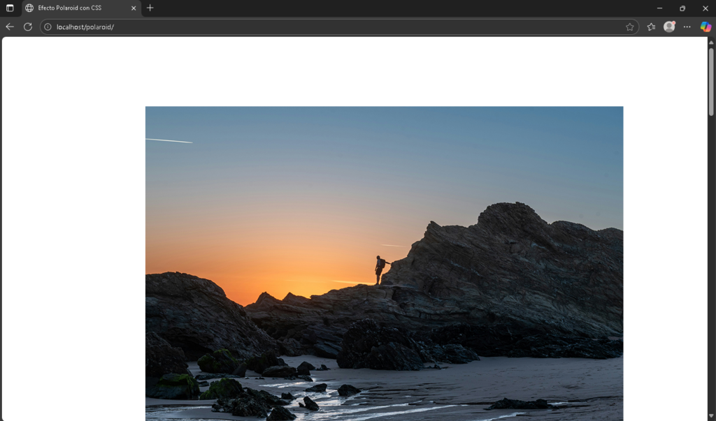 Segundo avance de la galería con efecto polaroid en CSS - Hielo Creativo