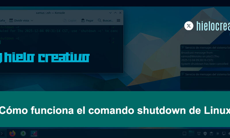 Cómo funciona el comando shutdown de Linux - Hielo Creativo