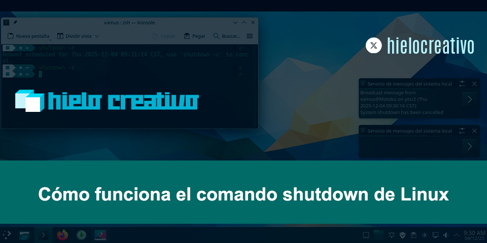 Cómo funciona el comando shutdown de Linux - Hielo Creativo