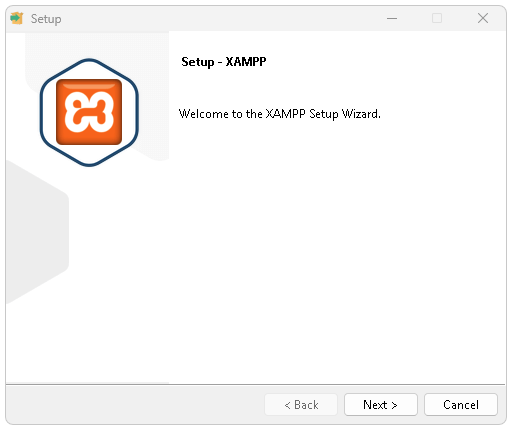 Primera ventana de instalación de XAMPP - Hielo Creativo
