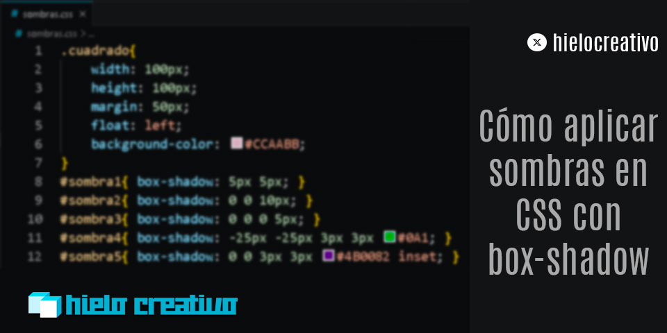 Cómo aplicar sombras en CSS con box-shadow - HIelo Creativo