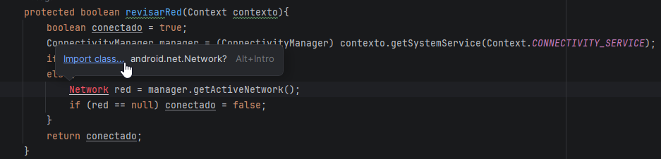 Objeto Network en Android Studio con Java - Hielo Creativo