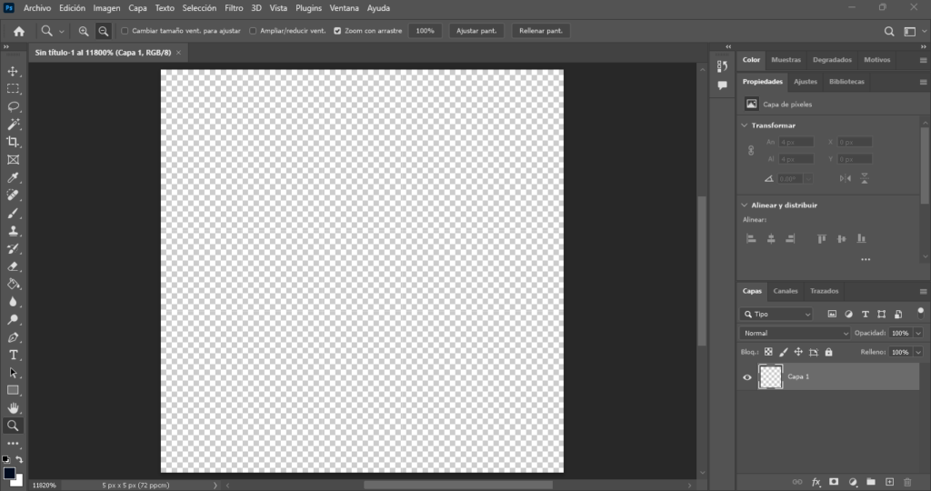 Zoom ajustado a pantalla en Photoshop - Hielo Creativo