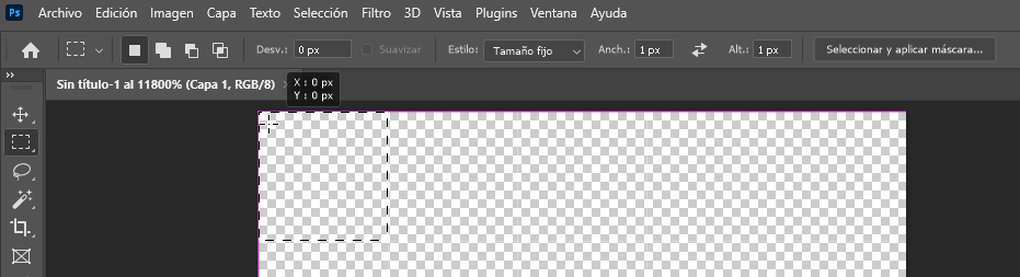 Trazar marco rectangular en Photoshop - Hielo Creativo
