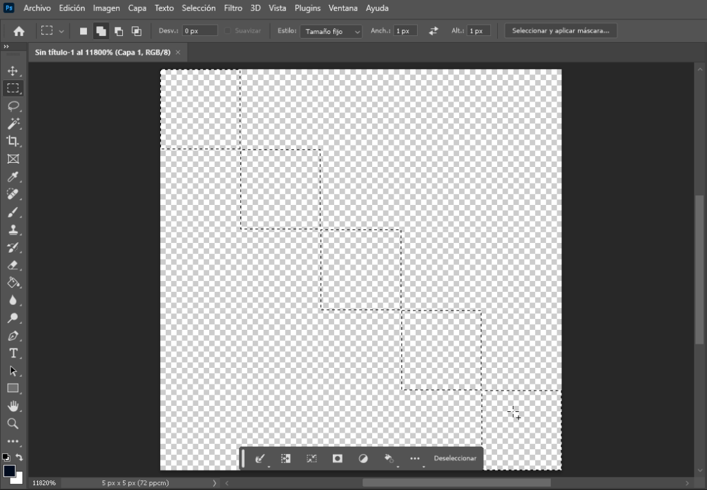 Trazando marco rectangular en Photoshop - Hielo Creativo