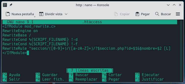 Versión final del archivo htaccess en Manjaro Linux - Hielo Creativo