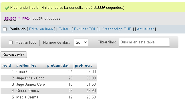 Ejecutando un SELECT sobre otra vista - Hielo Creativo