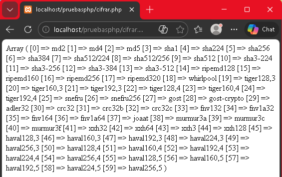 Lista de algoritmos de cifrado en PHP - Hielo Creativo