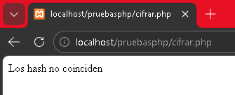 Comprobación de hash en PHP - Hielo Creativo