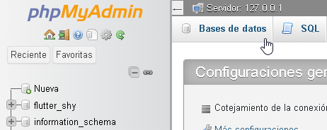 Creando una base de datos MySQL desde phpMyAdmin - Hielo Creativo
