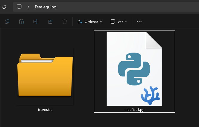 Icono para notificación en Python - Hielo Creativo
