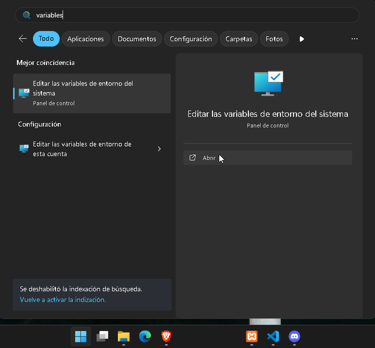 Editar las variables de entorno de Windows - Hielo Creativo