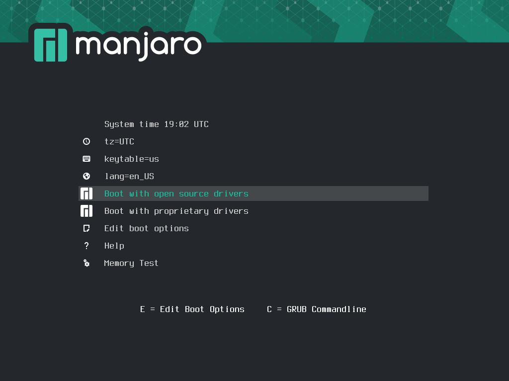 Arranque de Manjaro Linux - Hielo Creativo