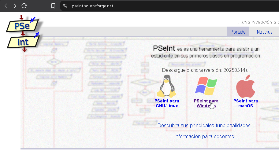 Página web de PSeInt - Hielo Creativo