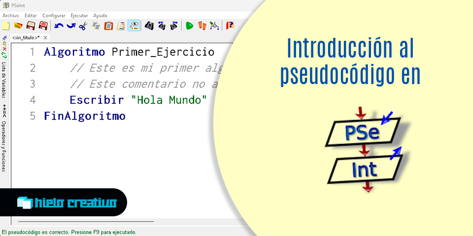 Introducción al pseudocódigo con PSeInt - Hielo Creativo