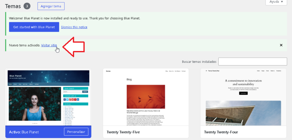Lista de temas de WordPress - Hielo Creativo