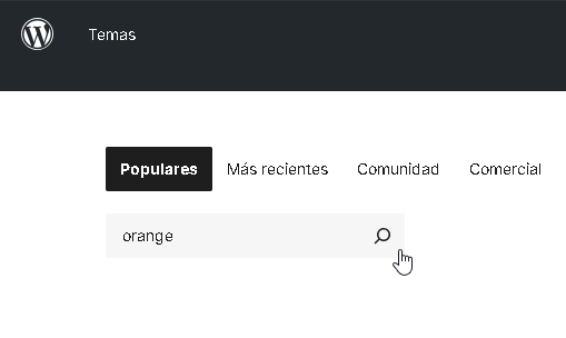 Buscar temas de WordPress en su repositorio oficial - Hielo Creativo